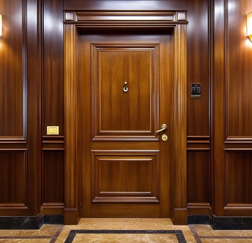 Wooden Hotel Door
