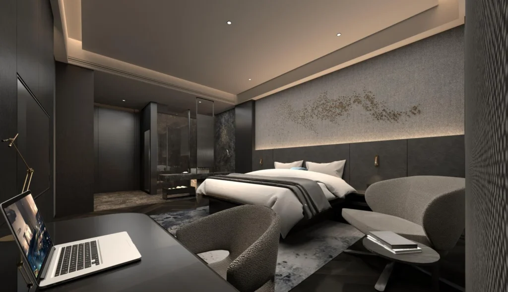 Volan-Fit-out-hotel-king-room-rendering-hotel-renovation-general-contractors
