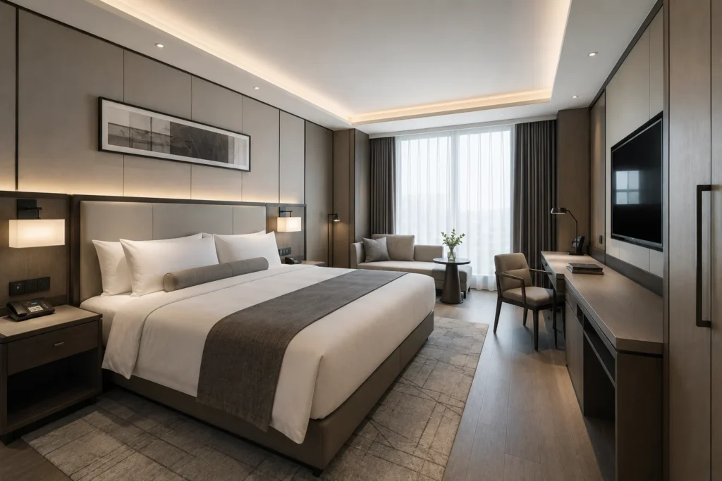 hotel furniture procurement for guestroom furniture and custom hotel casegoods