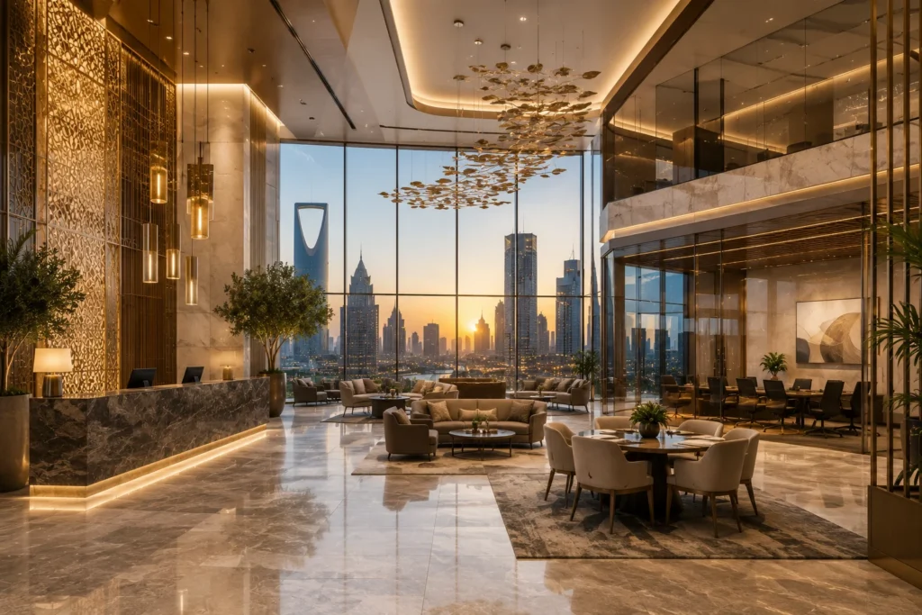 Luxury hospitality and commercial interior by interior fit out companies in Saudi Arabia