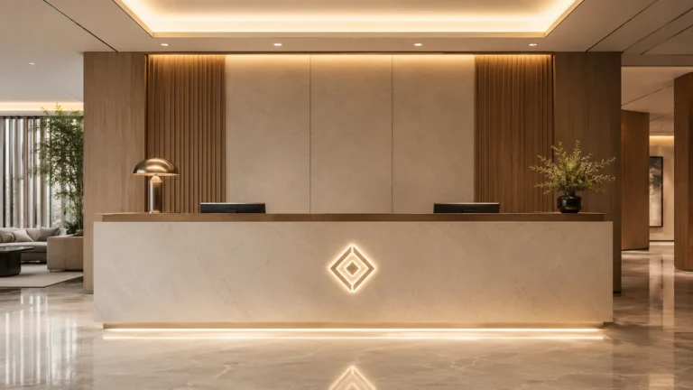 15 Modern Reception Desk Design Ideas for Hotel Lobbies