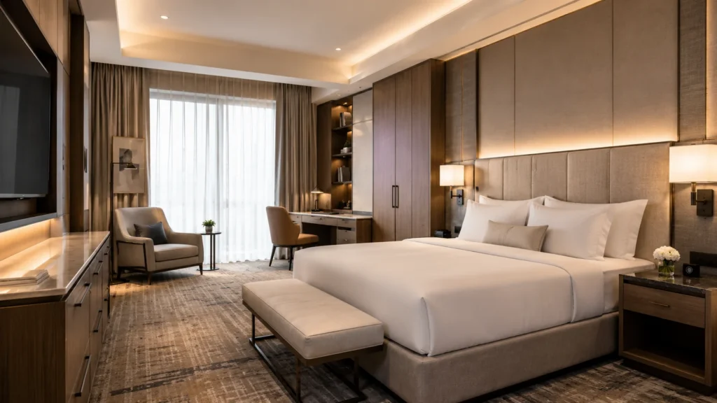 Modern hotel guestroom furniture by top hotel furniture manufacturers in Australia